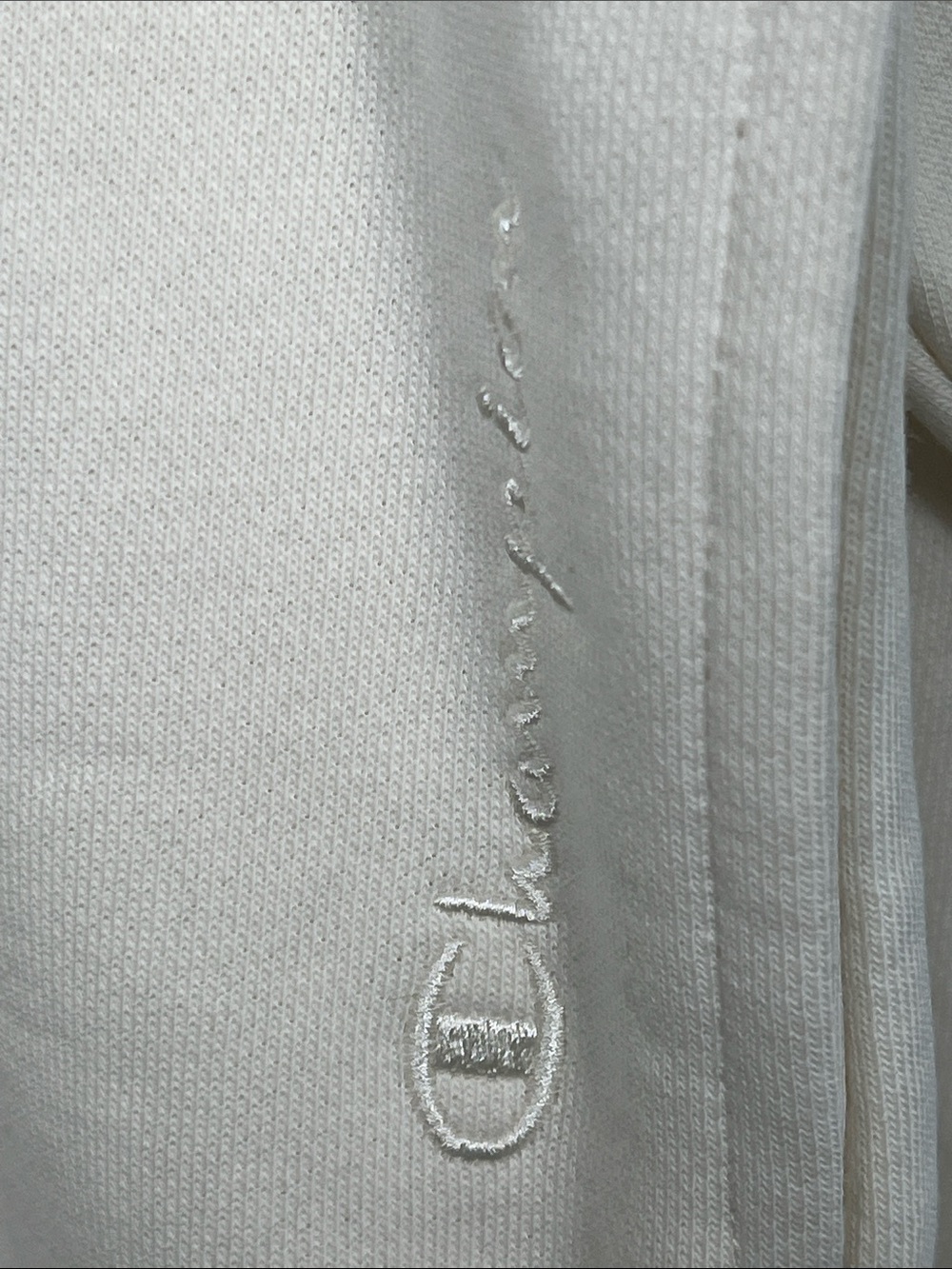 Champion Cream Crewneck Sweatshirt with Red & Blue Logo - Picture 6 of 10